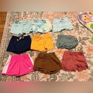 3/6 month girls shorts lot